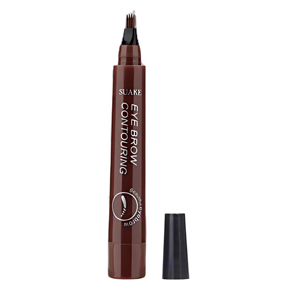 Caneta para sobrancelhas líquida à prova d'água da Colofity, com acabamento marrom escuro e design compacto.