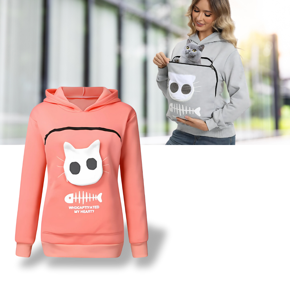 Sweat à capuche interactif para animais da Colofity, roupa de inverno amarela com design confortável e ajustável, ideal para atividades ao ar livre.