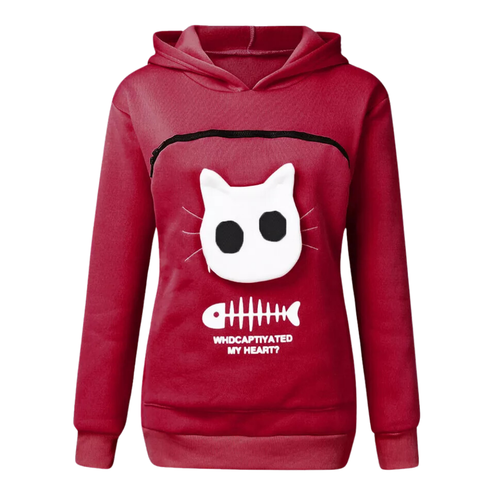 Suéter com capuz interativo para animais da Colofity, veste confortável para atividades ao ar livre, na cor amarela.