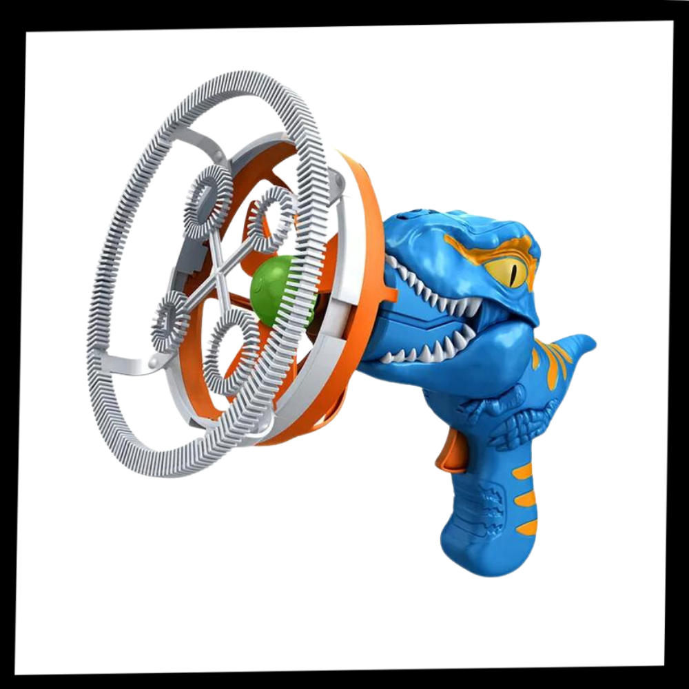 Máquina de bolhas coloridas em forma de dinossauro, brinquedo de atividade da marca Hachum Provide Excellent Service And Quality.
