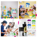 Ímãs educativos coloridos da Bigbolo, brinquedos de aprendizado portátil com peças vibrantes para estimular a criatividade e a educação.