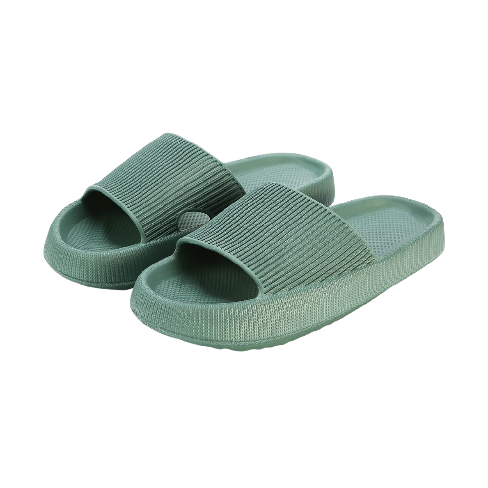 Sandálias ortopédicas de verão coloridas Zz com tiras verdes e solado confortável, ideais para uso diário e bem-estar dos pés.
