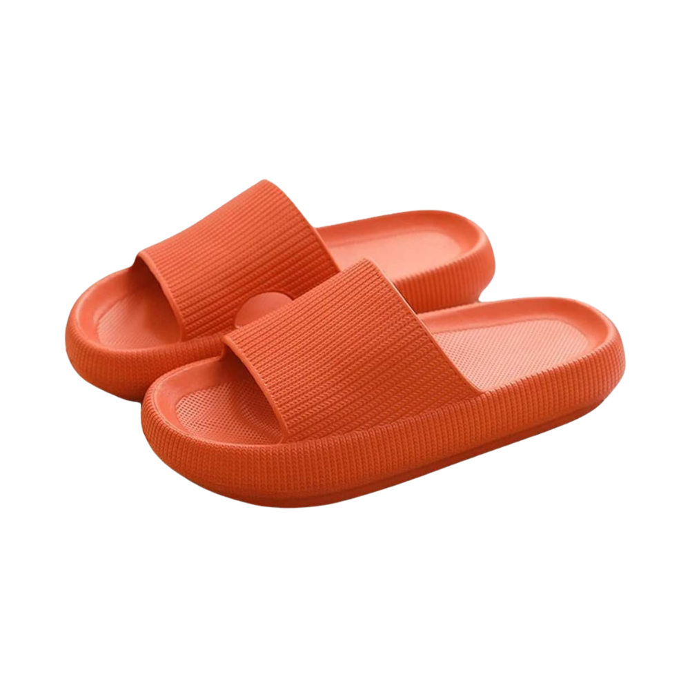 Sandálias ortopédicas de verão da Zz em cores vibrantes laranja, com design confortável e estilo colorido.