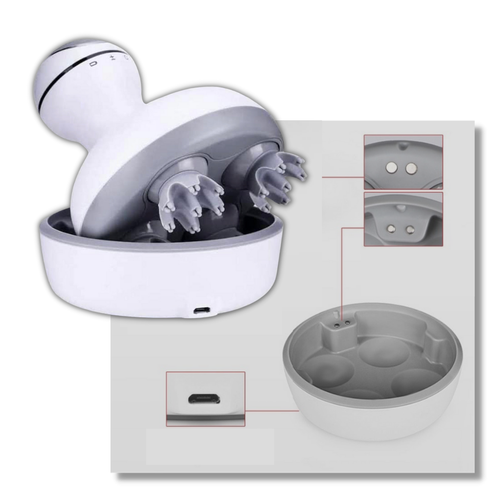 Masseur de couro cabeludo sem fio Comfier para massagem e relaxamento, com design ergonômico e controle fácil.