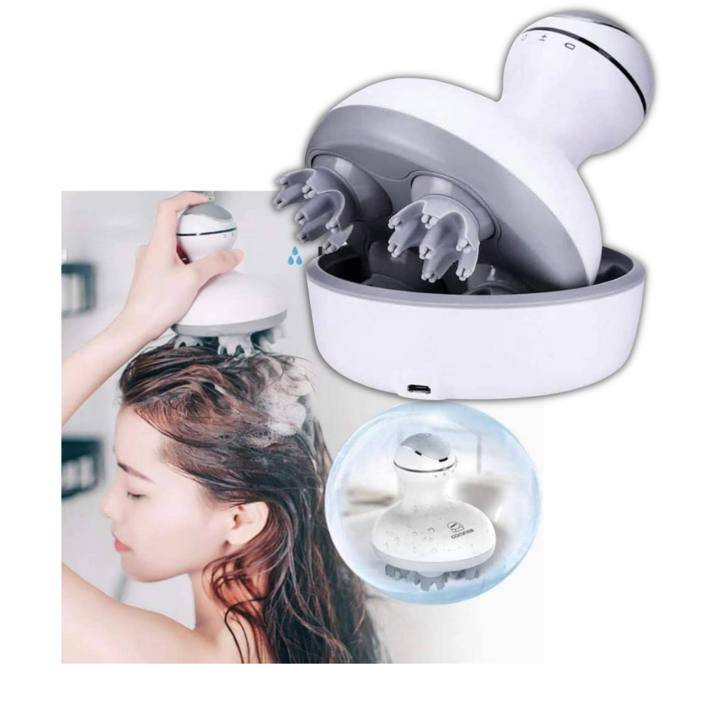 Massageador de couro cabeludo sem fio da Comfier para relaxamento e alívio de tensão na cabeça.