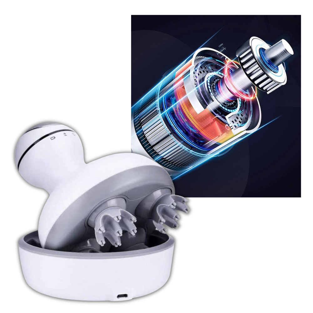 Massajador de couro cabeludo sem fio da Comfier, dispositivo portátil para massagem e relaxamento do couro cabeludo.