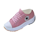 Tênis de lona antiderrapante e confortável, com elevação suave, marca Jointlycreating, cor rosa, para uso casual e seguro