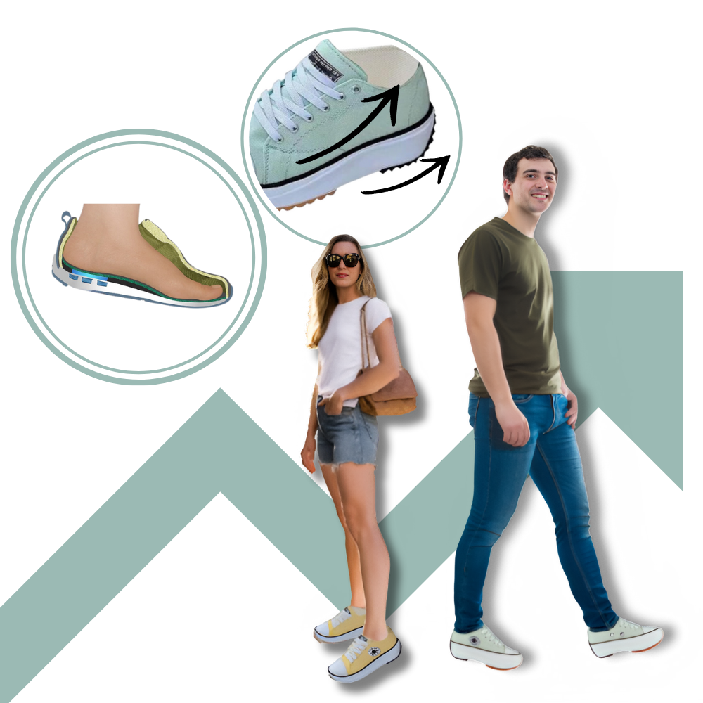 Tênis casual antideslizante de lona da Jointlycreating, com sola elevada e design confortável para uso diário.