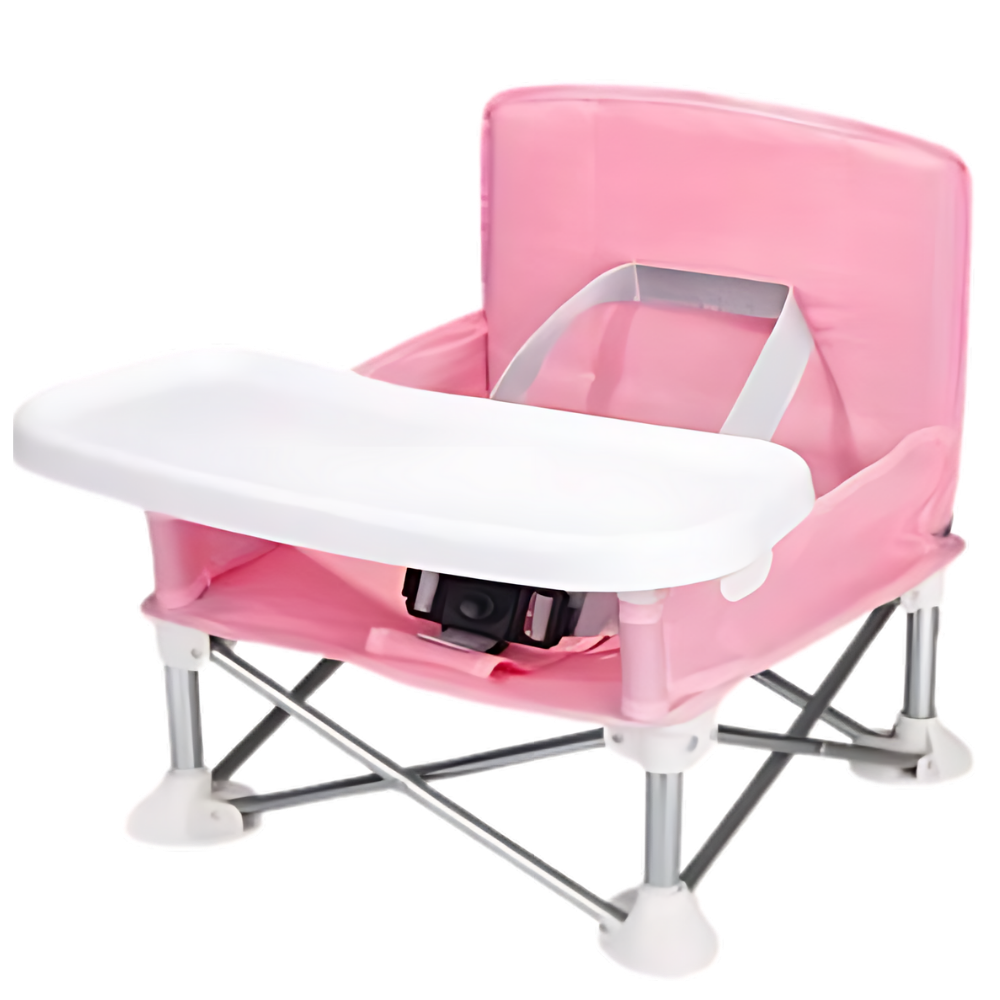 Cadeira infantil dobrável compacta da Globalway, rosa, prática e leve para crianças, ideal para refeições e atividades.