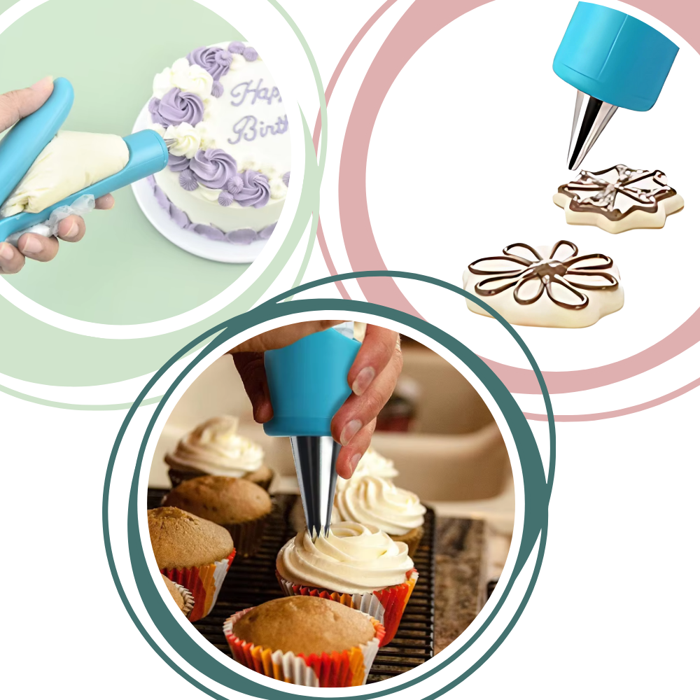 Kit completo de decoração de bolos Namotu com utensílios e acessórios de cozinha para decorar bolos de forma criativa.