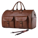 Mochila de viagem conversível da Fvsa em tom marrom, com compartimentos e alça ajustável para transporte fácil.