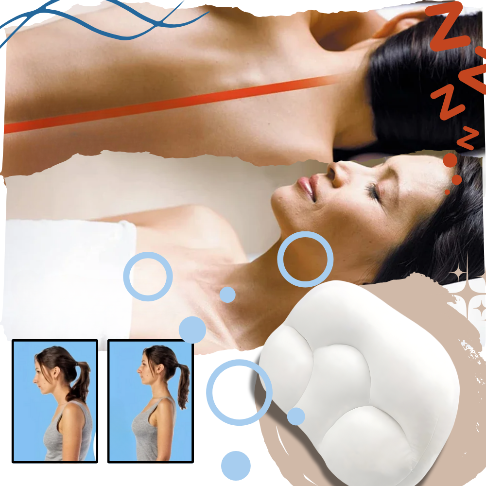 Travesseiro em forma de nuvem com microbolhas refrescantes da Saikoo, ideal para conforto na sua rotina de descanso.