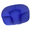Travesseiro em forma de nuvem com microbilhas refrescantes, modelo Saikoo para conforto na cama, azul escuro.