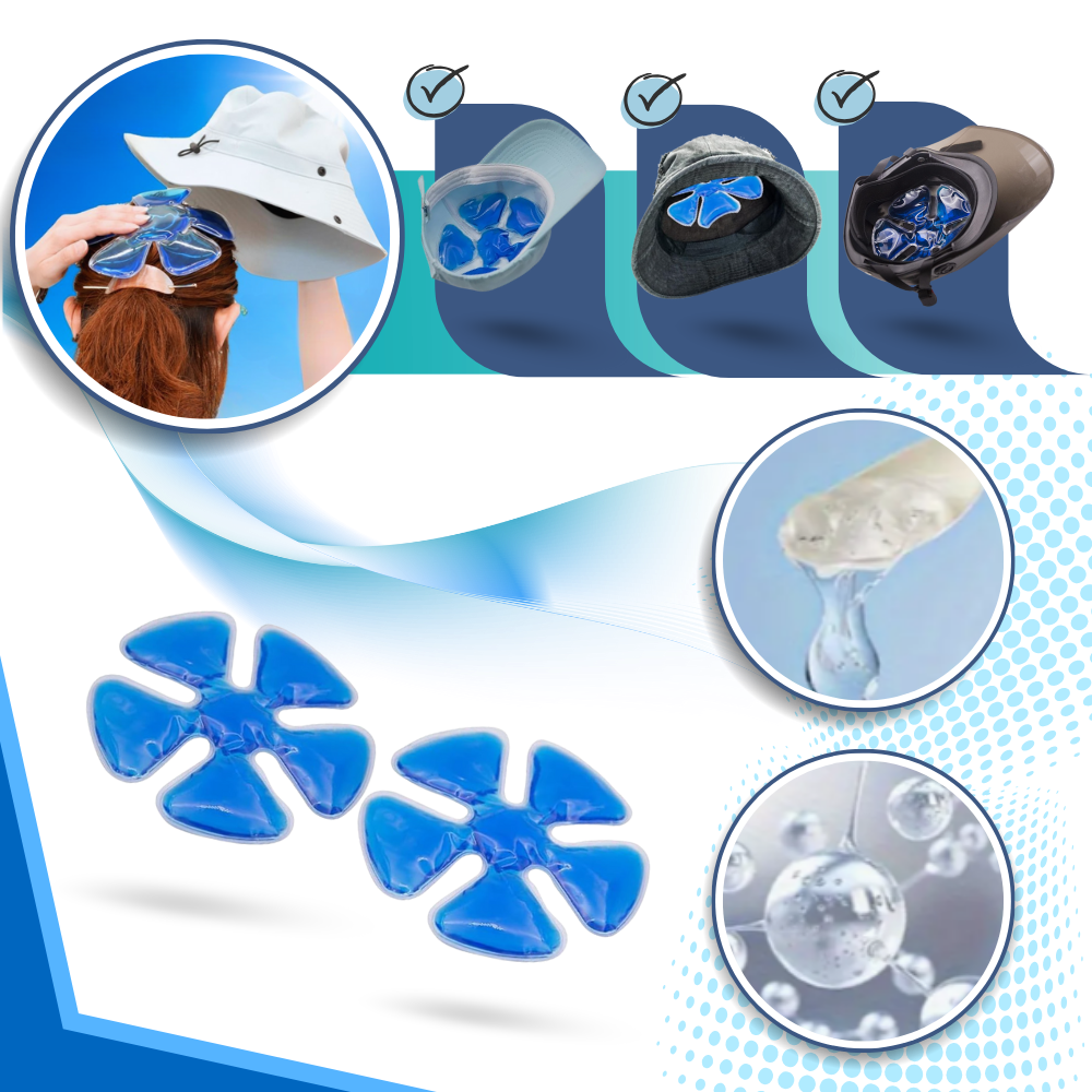 Bandagem de gel refrigerante para cabeça Migaino, produto de primeiros socorros, com almofada de resfriamento para cabeça.