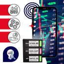 Display digital de bourse e criptomoedas em tempo real com design empilável, da marca Coopserbil.