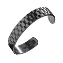 Pulseira de terapia magnética de cobre preta da Skpblutn, ideal para saúde e bem-estar, com detalhes visíveis em cobre e magnética.