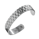 Pulseira de terapia magnética de cobre para saúde, com acabamento prateado, da marca Skpblutn.
