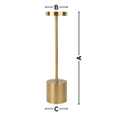 Luminária de mesa Ledander recarregável sem fio, luminária portátil com design moderno e controle intuitivo.