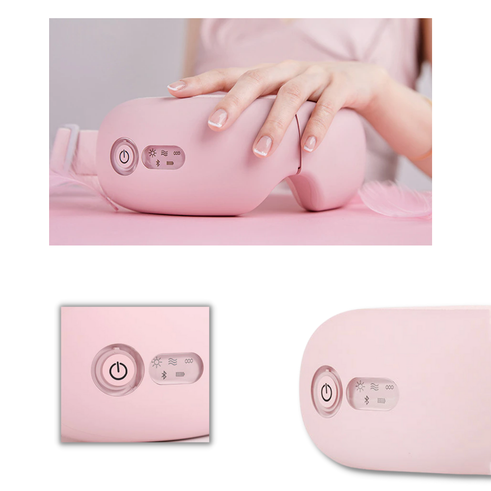 Máscara de massagem ocular inteligente Cotonie para relaxamento, branca, com tecnologia avançada para aliviar fadiga ocular.