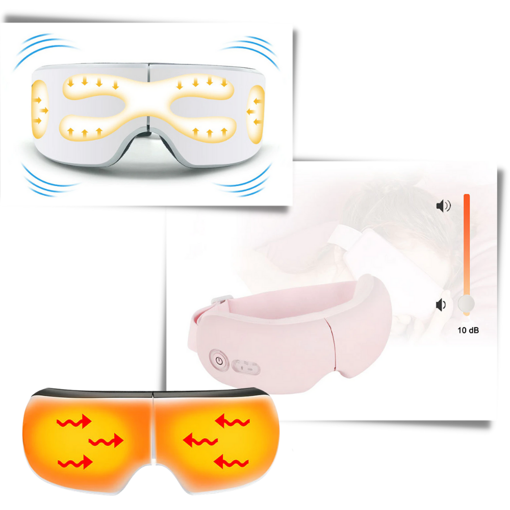 Masseur ocular inteligente da Cotonie para massagem e relaxamento, exibido em cor branca com design ergonômico.