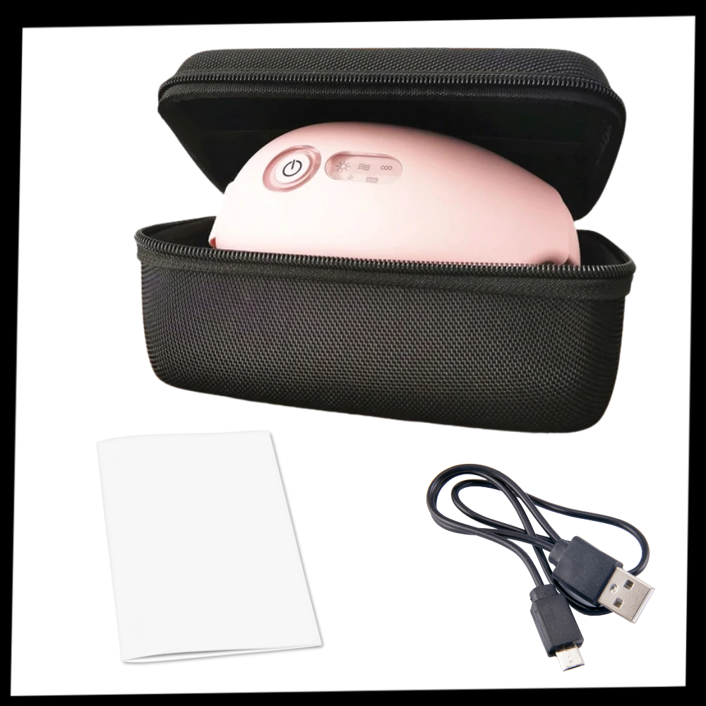 Masseur ocular inteligente da Cotonie, dispositivo de massagem e relaxamento para os olhos, em branco, com design moderno.