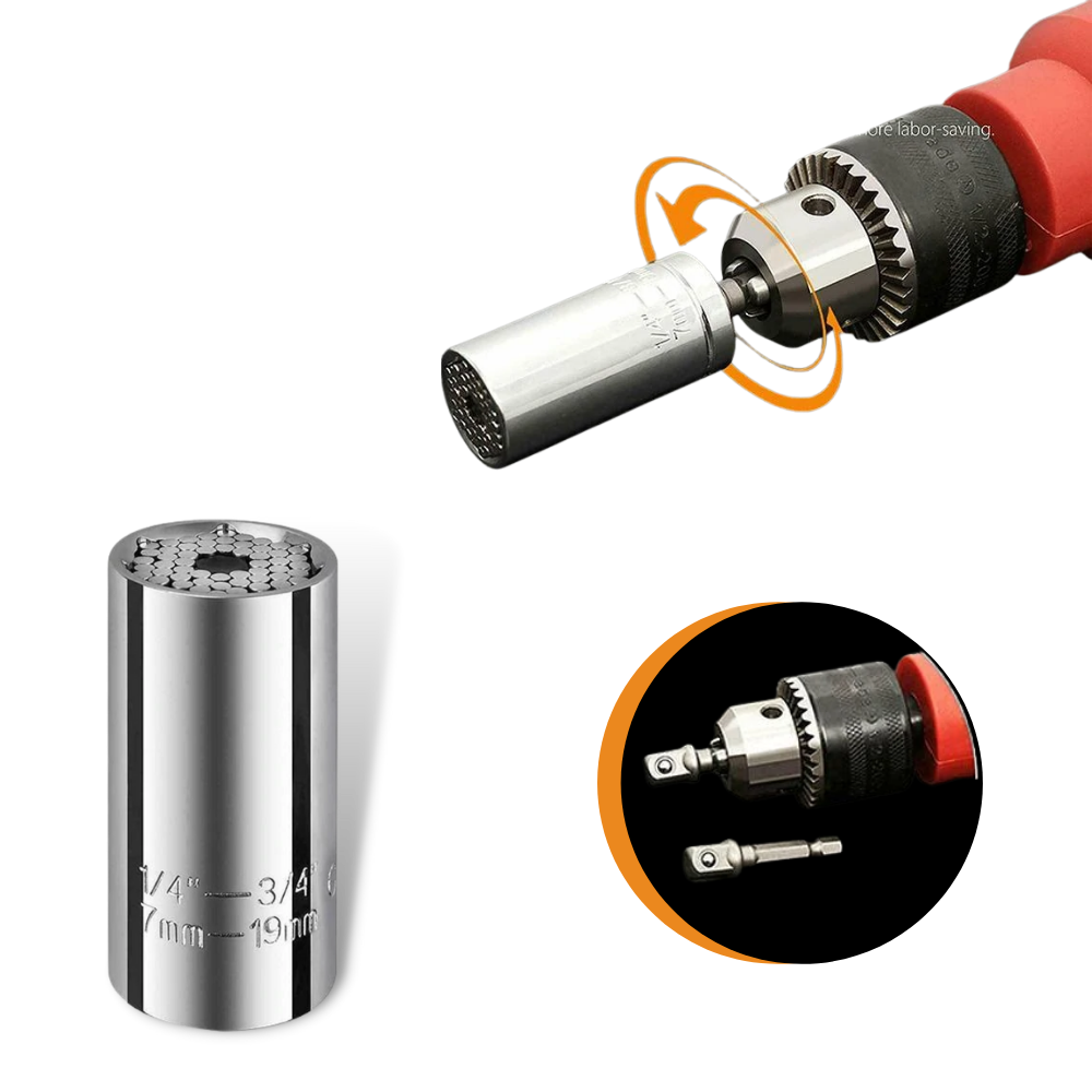 Chave de soquetes universal Coutlet, ferramenta de chaves para apertar ou soltar porcas e parafusos, imagem de ferramenta.