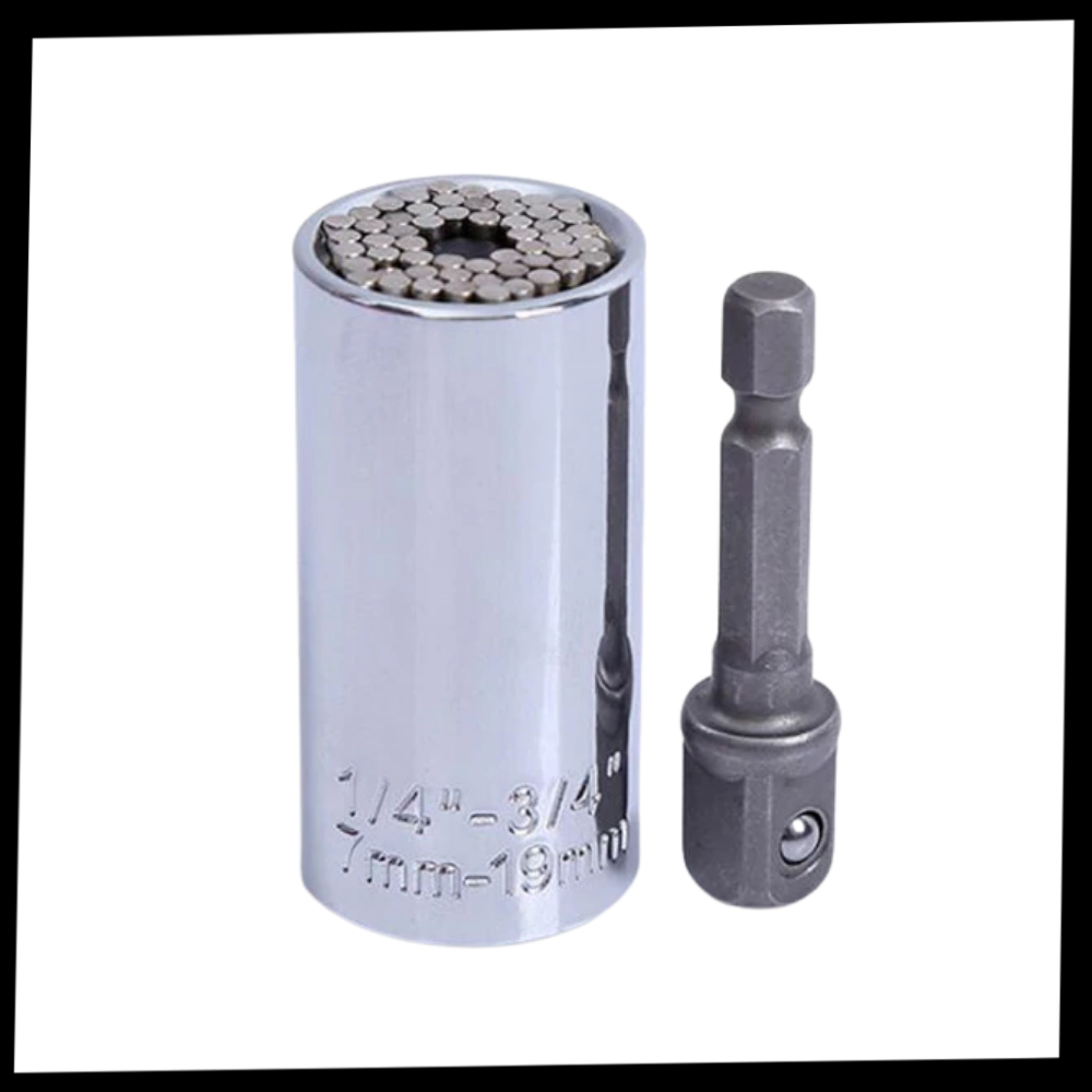 Chave de soquetes universal Coutlet com cabo ergonômico para apertar e soltar porcas e parafusos.