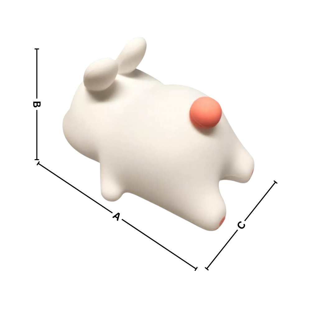 Luminária de bebê com formato de coelho fofo e aconchegante, marca Blirik, luz suave para quarto infantil.