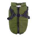 Colete de inverno confortável para cachorro da marca Popvcly, jaqueta verde aconchegante para cães.