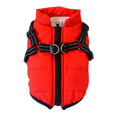 Coleira de inverno confortável para cachorro da marca Popvcly, jaqueta vermelha aconchegante para cães.