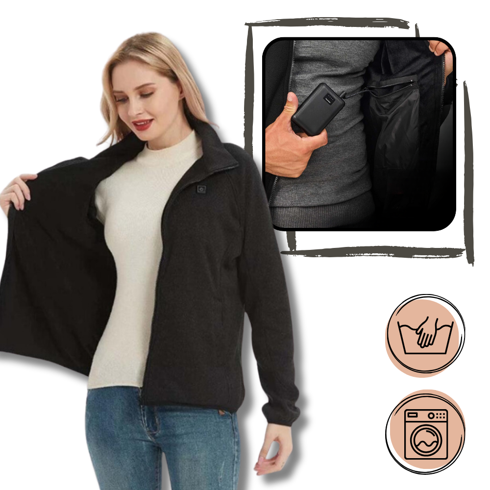 Jaqueta de fleece aquecente Ukap, veste polaire confortável para atividades ao ar livre, com design aconchegante e tecido macio.