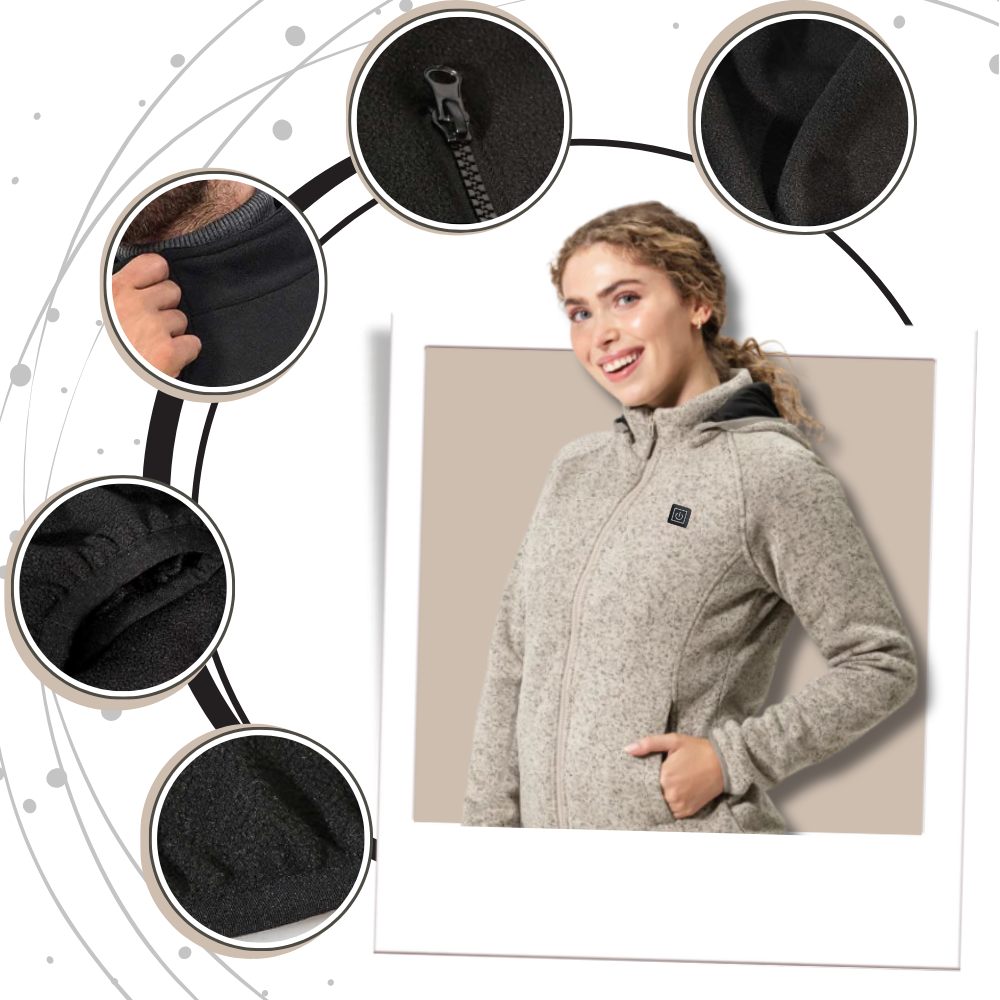 Jaqueta de fleece aquecente Ukap, veste polaire confortável para atividades ao ar livre, com design inovador e tecido quente.