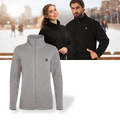 Jaqueta de fleece aquecente Ukap, veste polaire confortável para atividades ao ar livre, com capuz e fecho frontal.