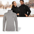 Jaqueta de fleece aquecente Ukap, veste polaire confortável para atividades ao ar livre, com capuz e fecho frontal.
