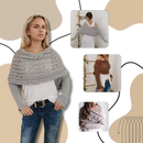 Casaco de tricô confortável da Basico com ombros descobertos, ideal para looks elegantes e aconchegantes.