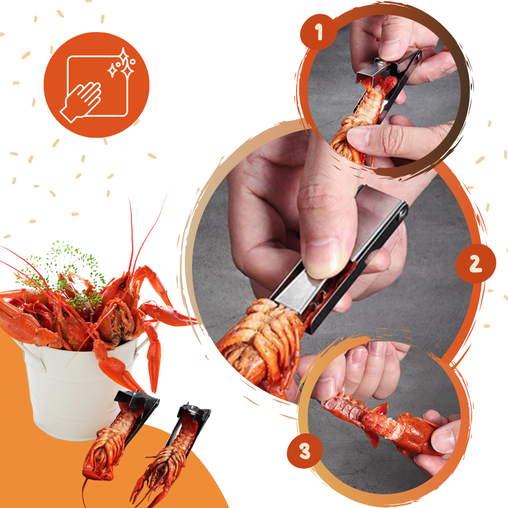 Ferramenta de limpeza para lagostins da marca Zgrdhw, utensílio de cozinha para descascar crustáceos com facilidade.