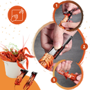 Ferramenta de limpeza para lagostins da marca Zgrdhw, utensílio de cozinha para descascar crustáceos com facilidade.
