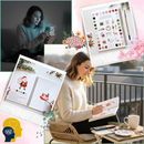 Livro de colorir aquarela de temas diversos da Createspace Publishing, com ilustrações florais e criativas para loisirs criativos.