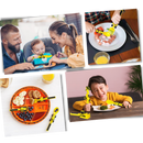 Conjunto de pratos e utensílios de cozinha da Constructive Eating, design criativo para refeições divertidas e funcionais.