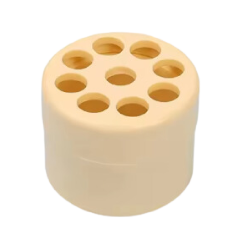 Suporte criativo para arranjos florais da Otemrcloc, vaso beige para composição de flores.