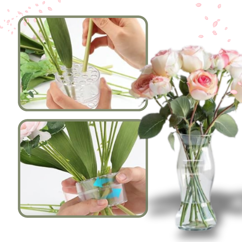 Suporte criativo para arranjos florais da Otemrcloc, vaso para composições florais com design inovador e fácil de usar.