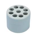 Suporte criativo para composições florais da Otemrcloc, vaso verde com design inovador para arranjos florais.