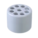 Suporte criativo para arranjos florais da Otemrcloc, vaso cinza para composições florais artísticas e decorativas.