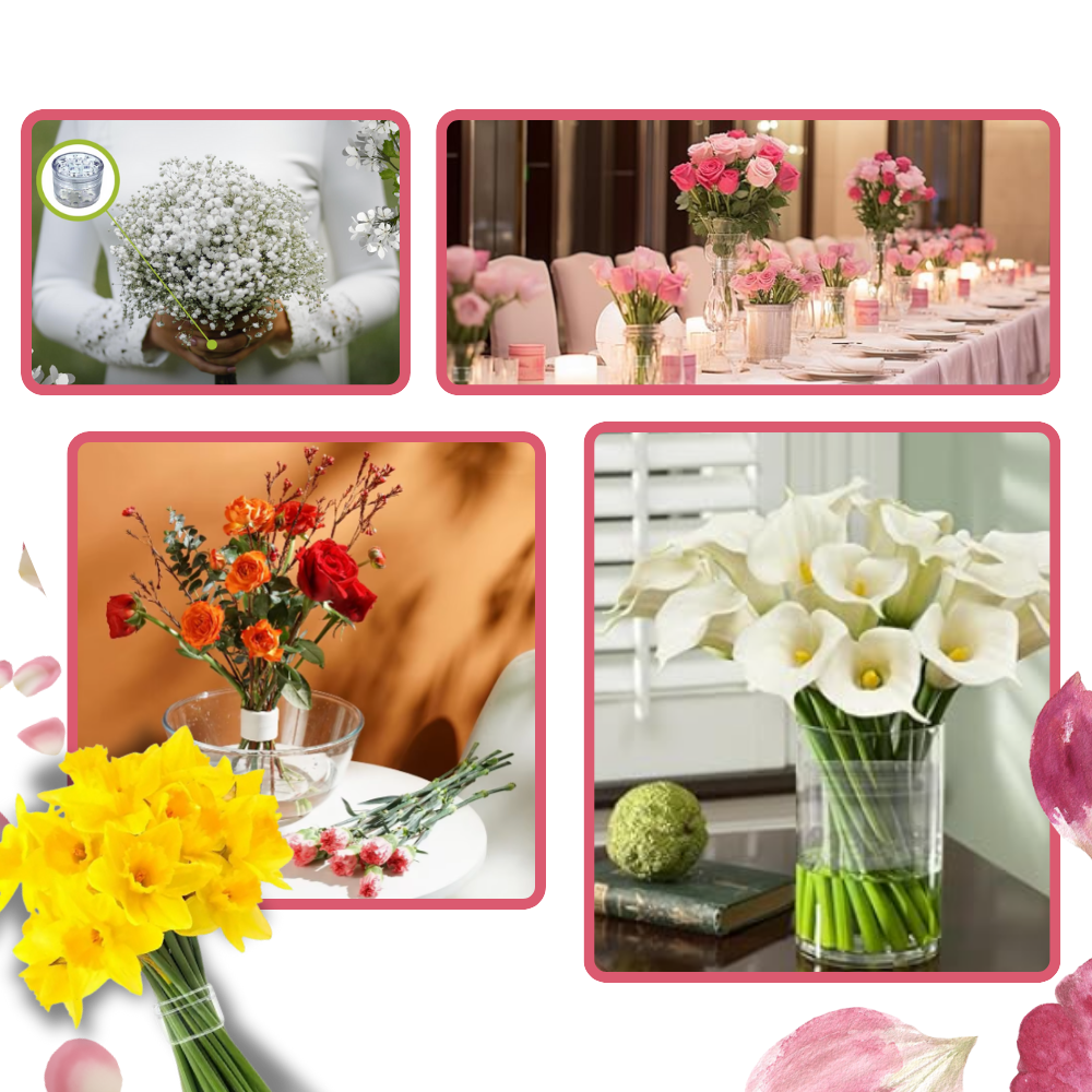 Suporte criativo para composições florais da Otemrcloc, vaso versátil para arranjos florais decorativos.