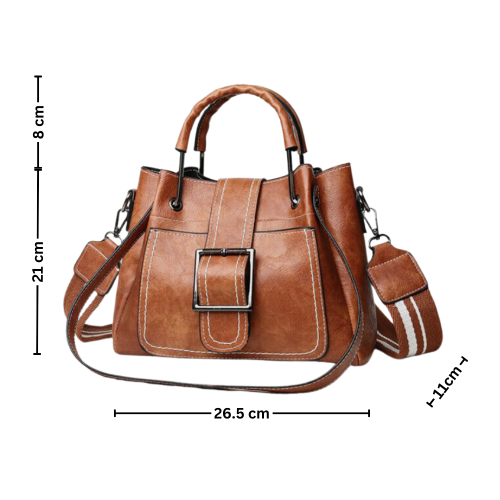 Bolsa de ombro vintage da Sexy Dance, saco a tiracolo com detalhes clássicos e acabamento em couro.