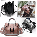 Bolsa tiracolo vintage da Sexy Dance, sac à main espaçoso com alça longa, feita de couro sintético em estilo clássico.