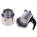 Cafetière italienne Crystalrao de 200 ml para preparo de café, eletrodoméstico de cozinha com acabamento em aço inox.