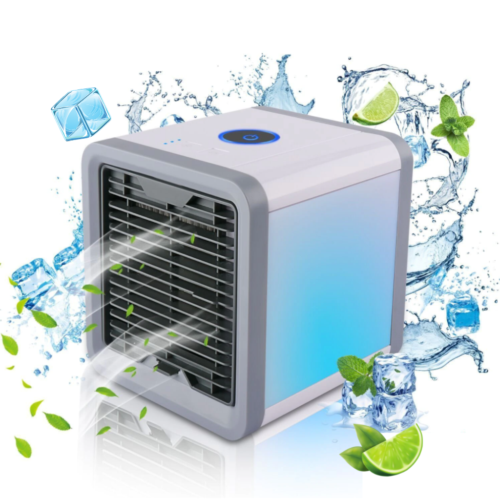 Climatizador USB Cshpo portátil com funções de resfriamento, aquecimento e ventilação, ideal para uso pessoal.