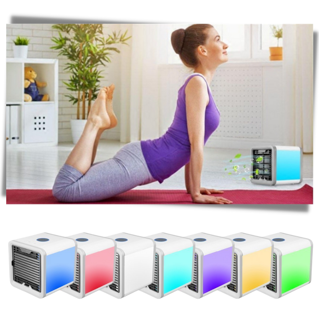 Mini climatiseur USB Cshpo para calefação, ventilação e resfriamento, dispositivo compacto e portátil.