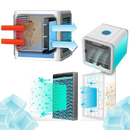 Mini climatiseur USB Cshpo para refrigeração, ventilação e aquecimento, compacto e portátil para uso pessoal.